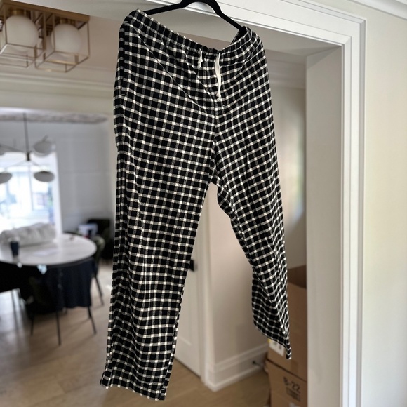 GAP BODY Black & White Plaid Flannel PJ Pants - Size XL - Picture 3 of 11